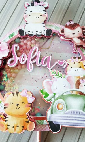 Arquivo Topo de Bolo - Safari Menina