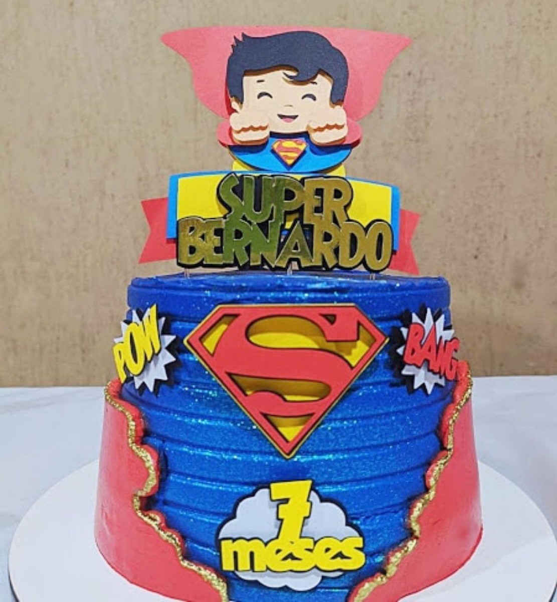 Arquivo Topo de Bolo Super Man Cute 3d - Imagem 2