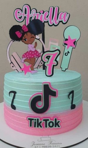 Arquivo Topo de Bolo Tik Tok Menina Afro