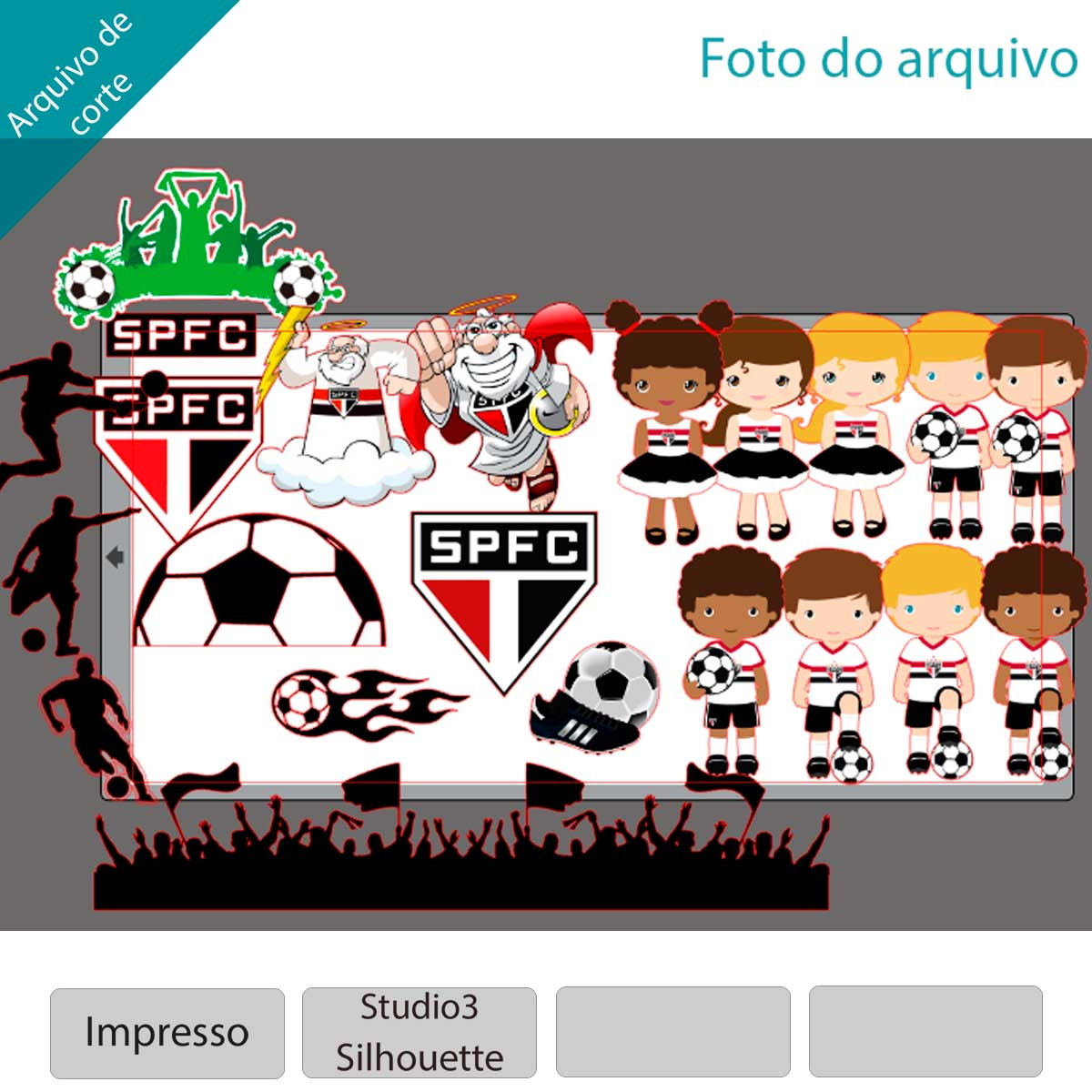 Arquivo topo de bolo Time São Paulo +1 tema da loja