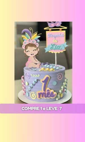Arquivo Topo pra Bolo Carnaval Menina + 6 Arquivos Brinde