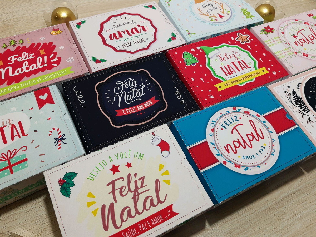 Arquivos de Corte Caixas para 6 Doces Tema Natal - Imagem 2