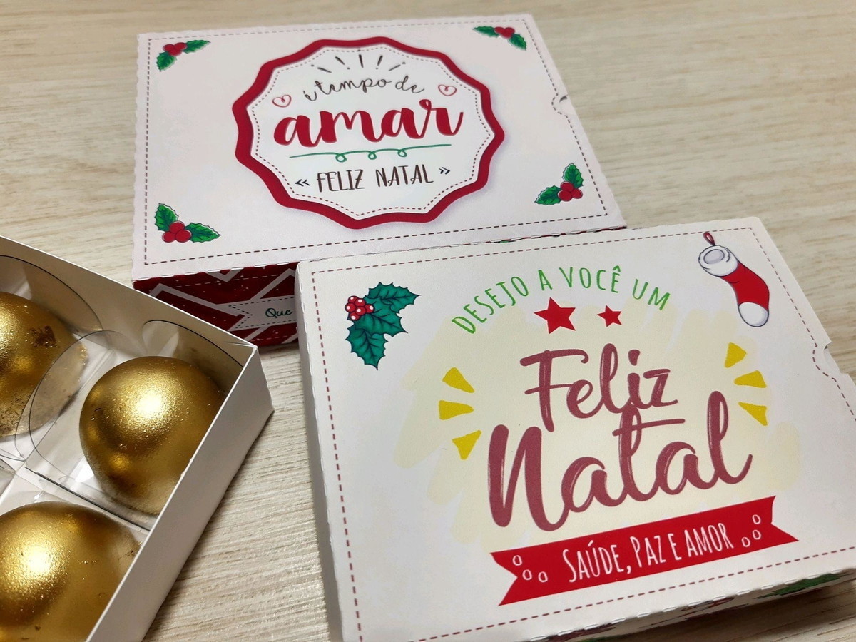 Arquivos de Corte Caixas para 6 Doces Tema Natal