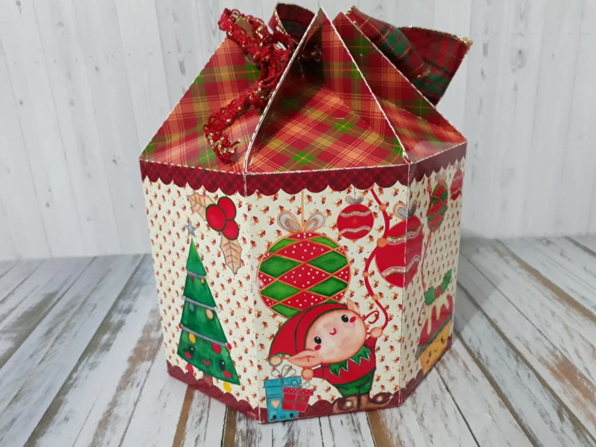 Arquivos de Corte Caixa Panetone 500g de Natal - Imagem 2