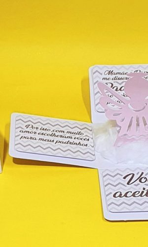 Arquivo de corte caixa convite batizado