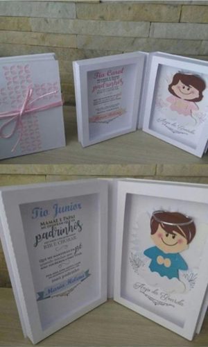 Arquivos de Corte Combo 3 Caixas Convite Batizado