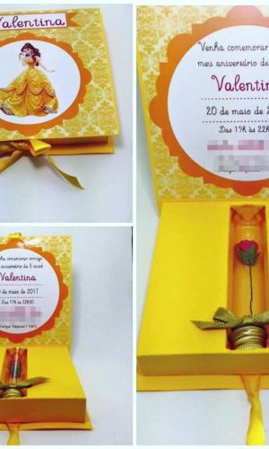 Arquivo de Convite Corte Bela e Fera Luxo
