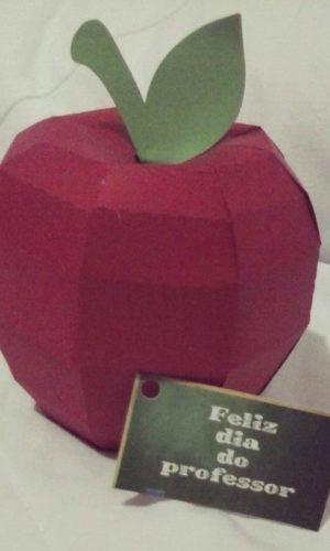 Arquivos de Corte Caixa Maça 3d Dia dos Professores