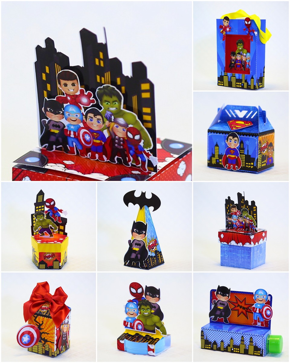 Arquivos de Corte Caixas Super Herois - Imagem 2