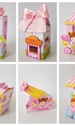 Arquivos de corte Kit circo menina rosa