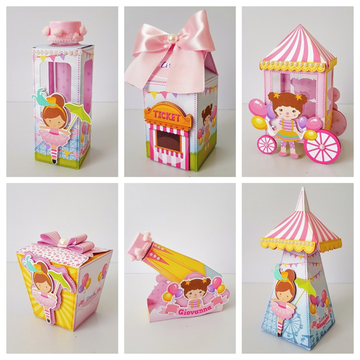 Arquivos de corte Kit circo menina rosa