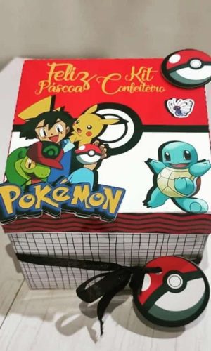Arquivo de Corte Caixa Explosão Pokemon Páscoa