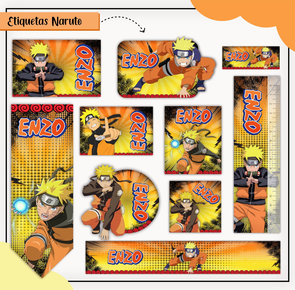 Arquivos de corte combo escolar Naruto - Imagem 2