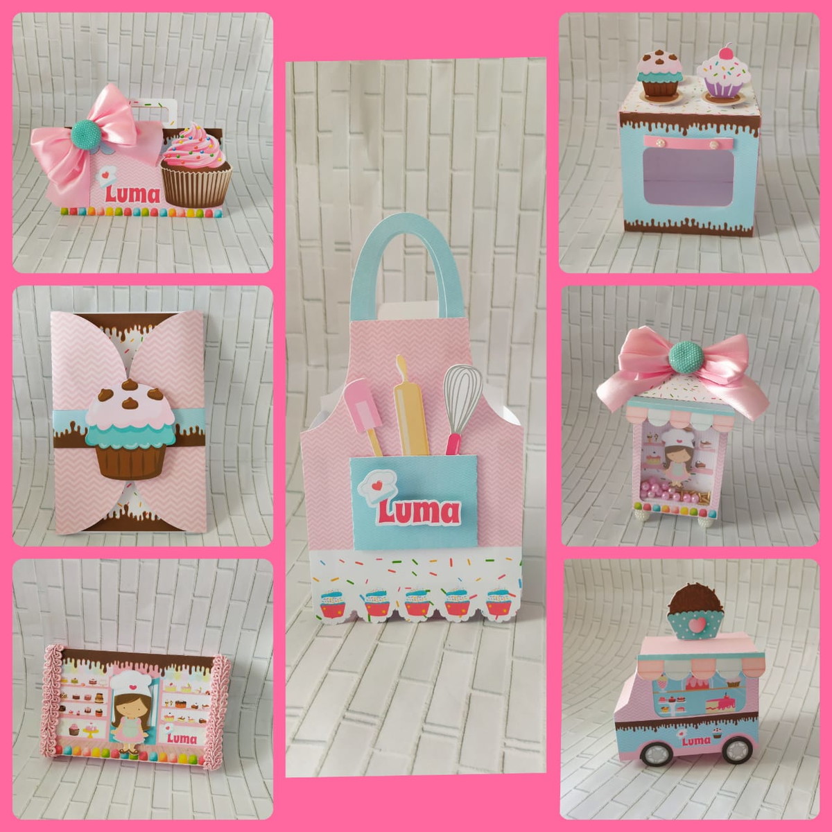 Arquivos de Corte Kit Confeitaria Menina