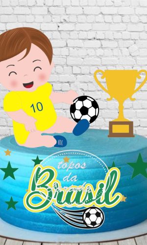 Arquivos de Corte Topo de Bolo Bebe Torcedor Camada