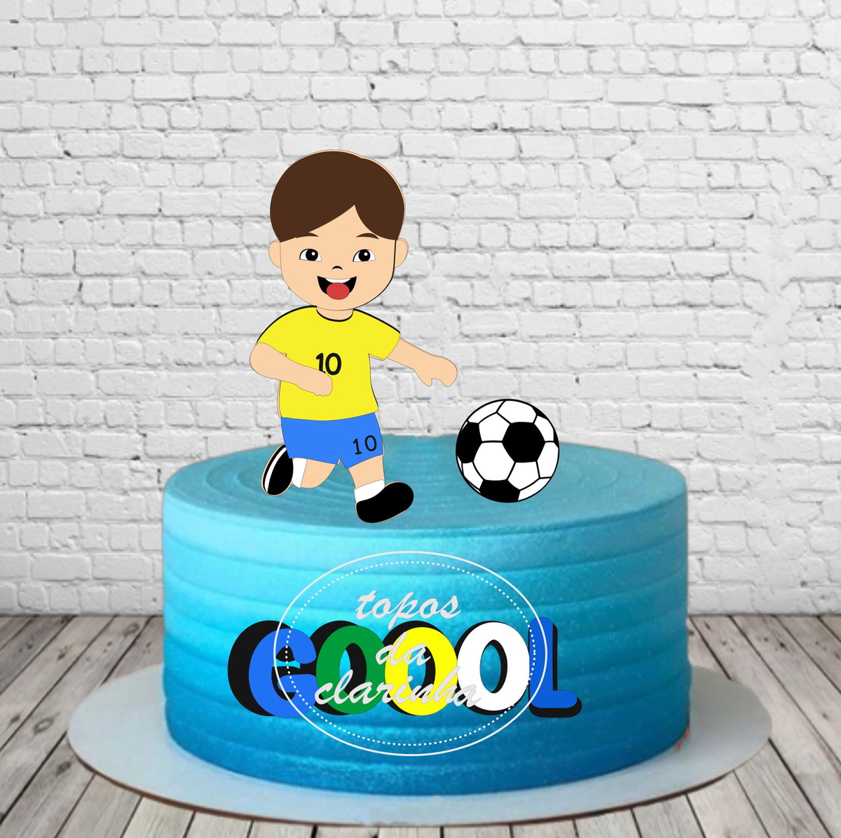 Arquivos de Corte Topo de Bolo Menino da Copa Camada