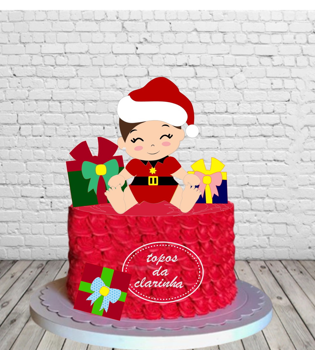 Arquivos de Corte Topo de Bolo Natal Baby Camada