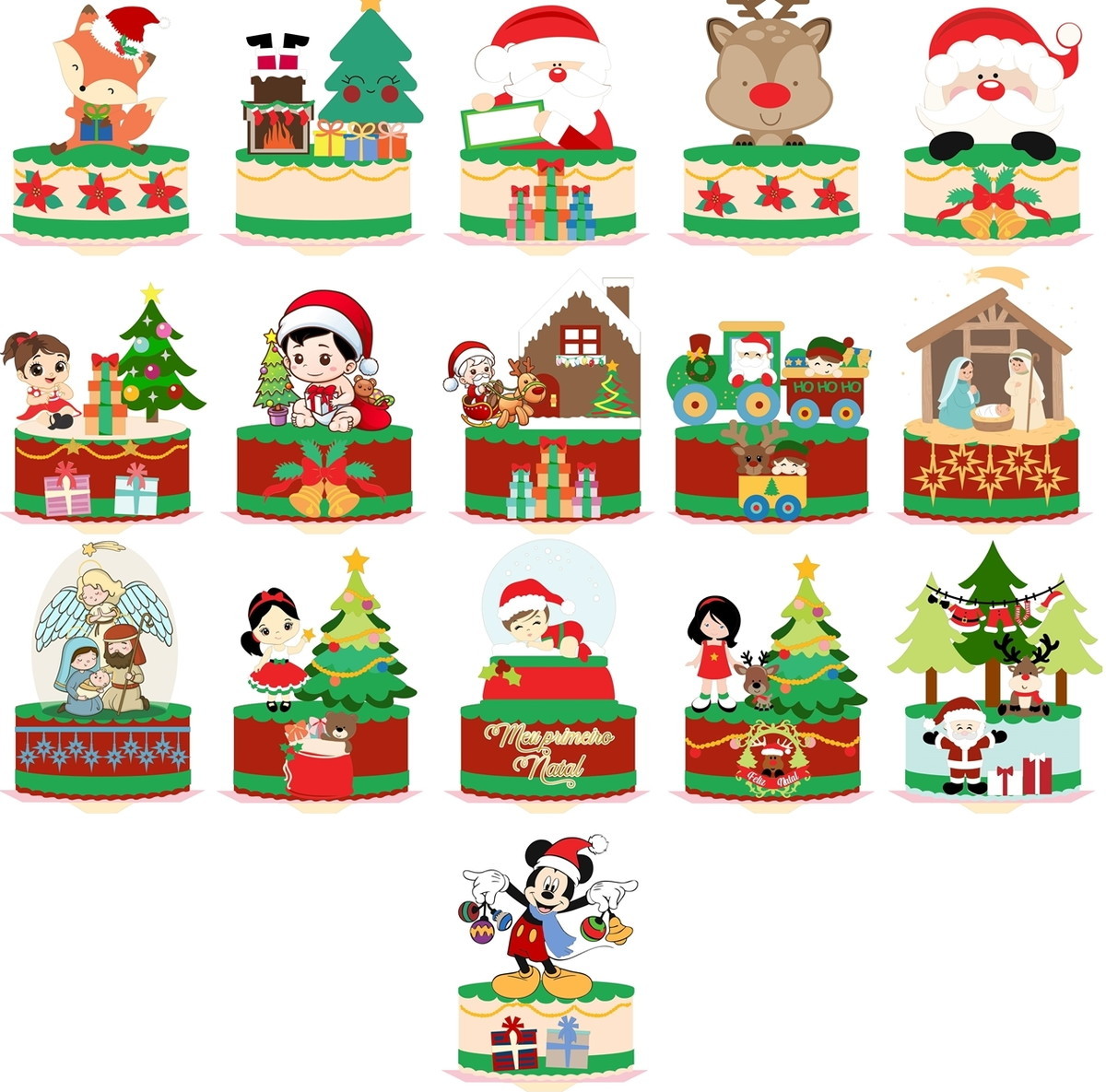 Arquivos de Corte Combo Topos de Natal
