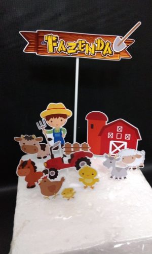 Arquivos Silhouette topo de bolo 36 Fazendinha menino