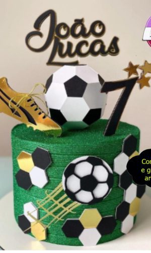 G834 - Arquivo Topo Futebol Chuteira com Bola 3d