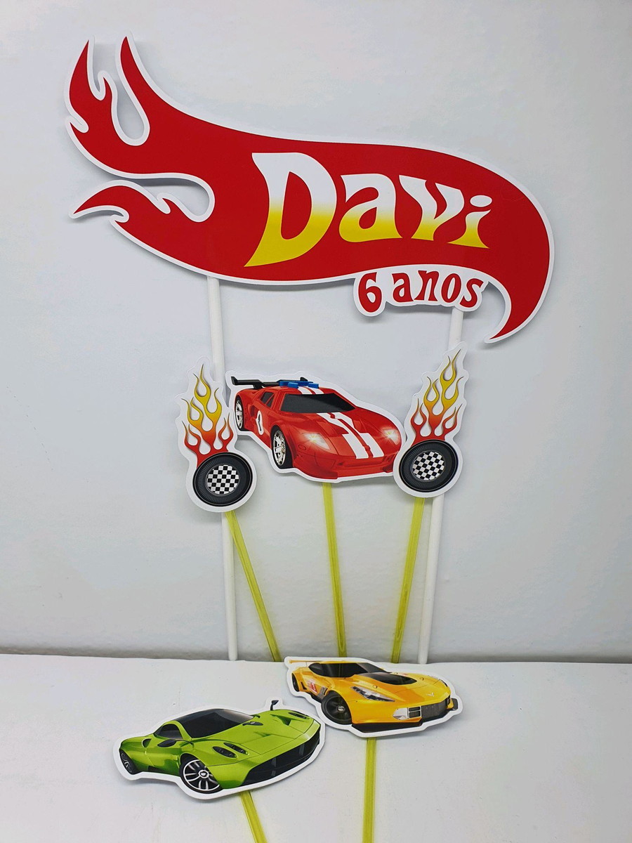 Hot Wheels Topo de Bolo - Imagem 2