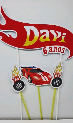 Hot Wheels Topo de Bolo