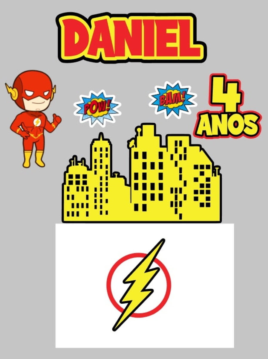 Kit Arquivos de Corte Vídeo Game, The Flash e Mulher Maravil - Imagem 2