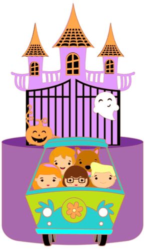 Kit c/ 5 Arquivo de Corte: Scooby Doo Cute 001