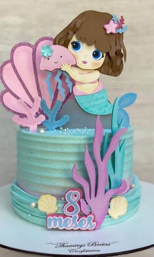 KIT C/ 5 ARQUIVO DE CORTE: TOPO DE BOLO SEREIA CUTE 005