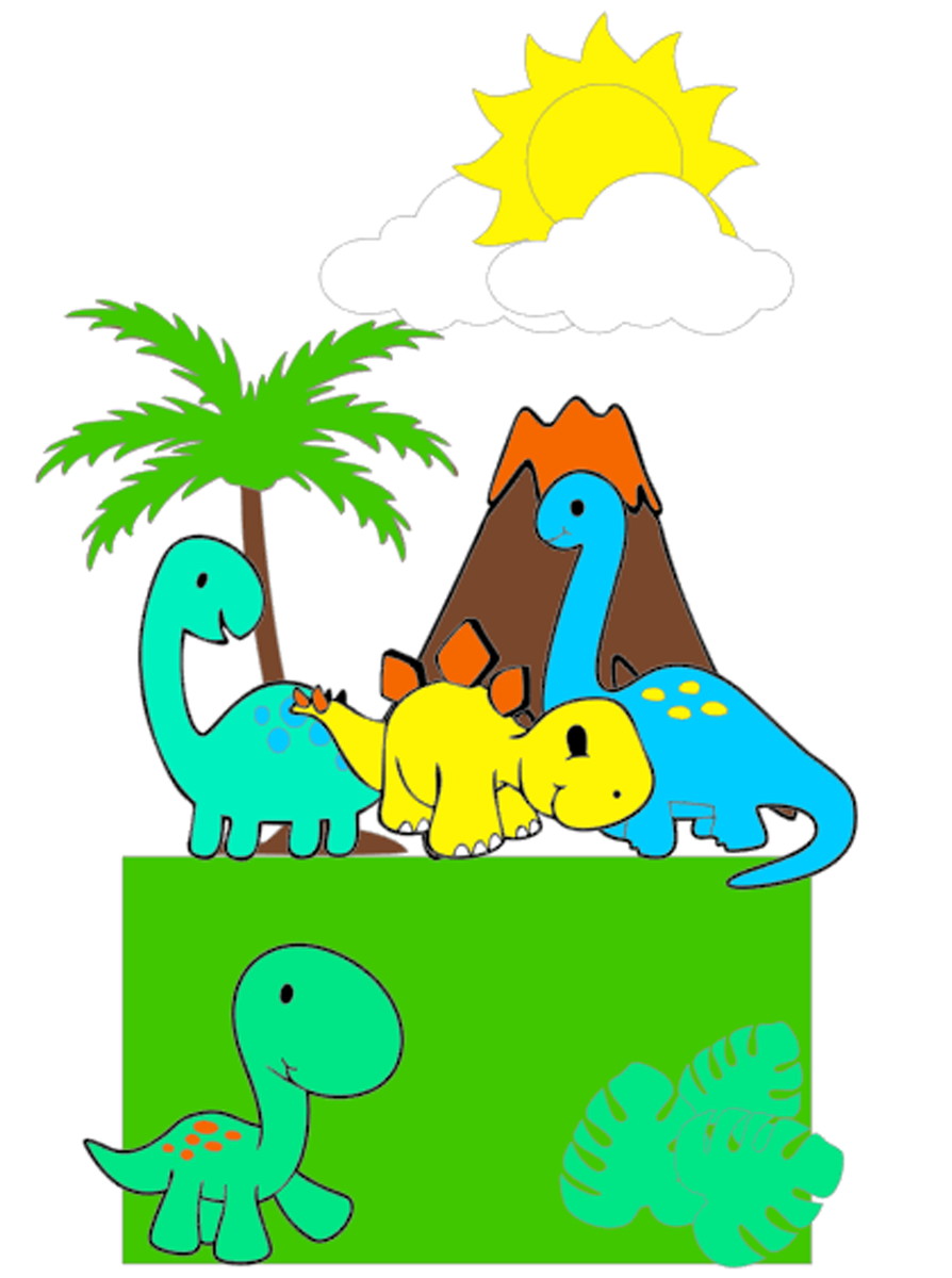 Kit C/ 5 Arquivo De Corte: Topo Dinossauro Cute 015