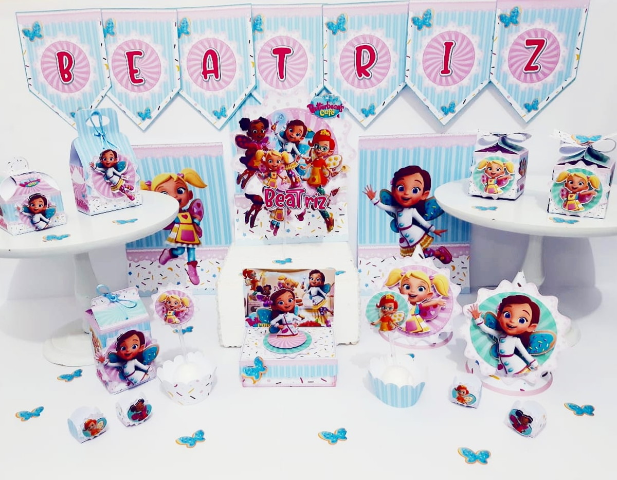 Kit c/ 5 arquivos de corte 884-KIT FESTA BUTTERBEAN'S CAFÉ