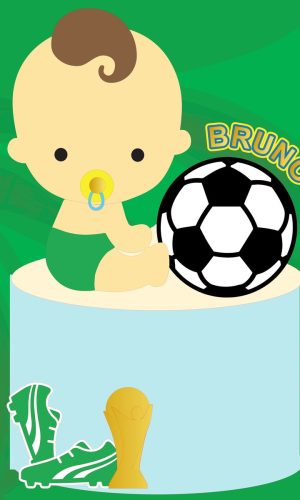 Kit com 5 Arquivos de Corte: 12 - Futebol Topo de Bolo