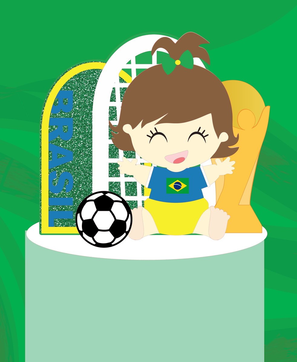 Kit com 5 Arquivos de Corte: 16 - Futebol Topo de Bolo