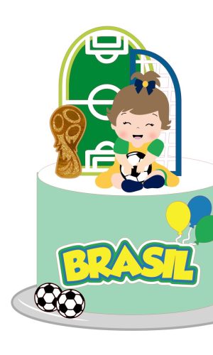 Kit com 5 Arquivos de Corte: 24 - Futebol Topo de Bolo