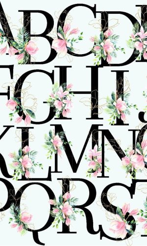 Kit Digital Alfabeto Floral #818#