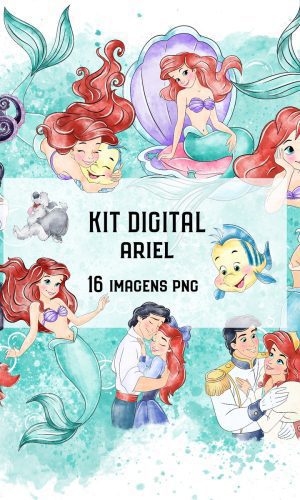 Kit Digital Ariel Aquarelado #1766#