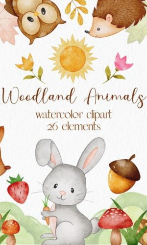 Kit Digital Bosque Aquarelado 988