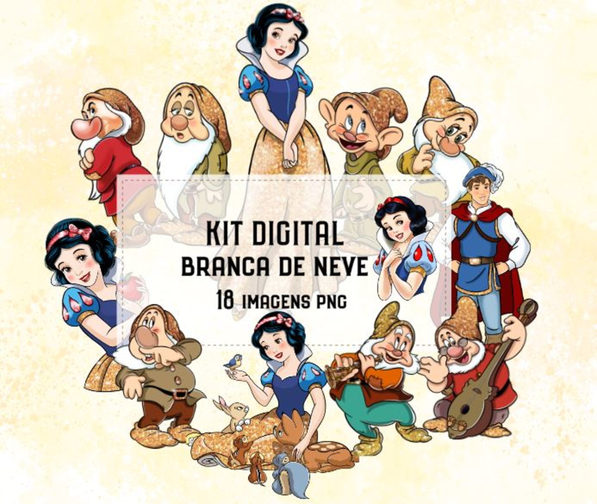 Kit Digital Branca de Neve 1984