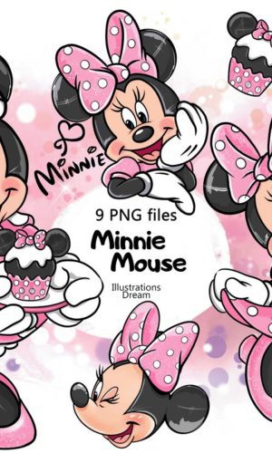 Kit Digital Minnie Rosa 1608