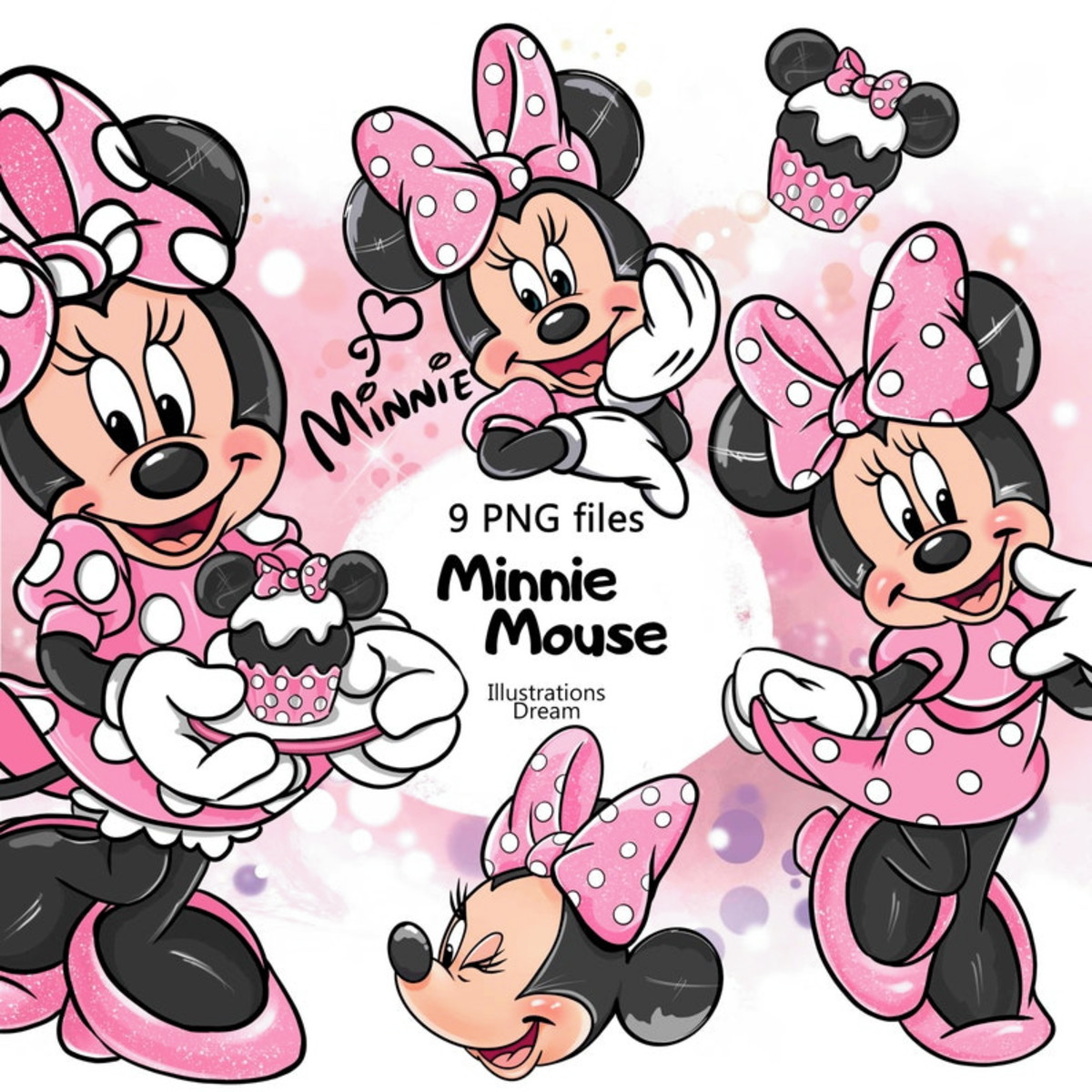 Kit Digital Minnie Rosa 1608