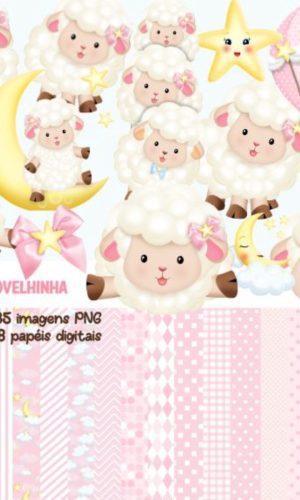 Kit Digital Ovelhinha Rosa #930#