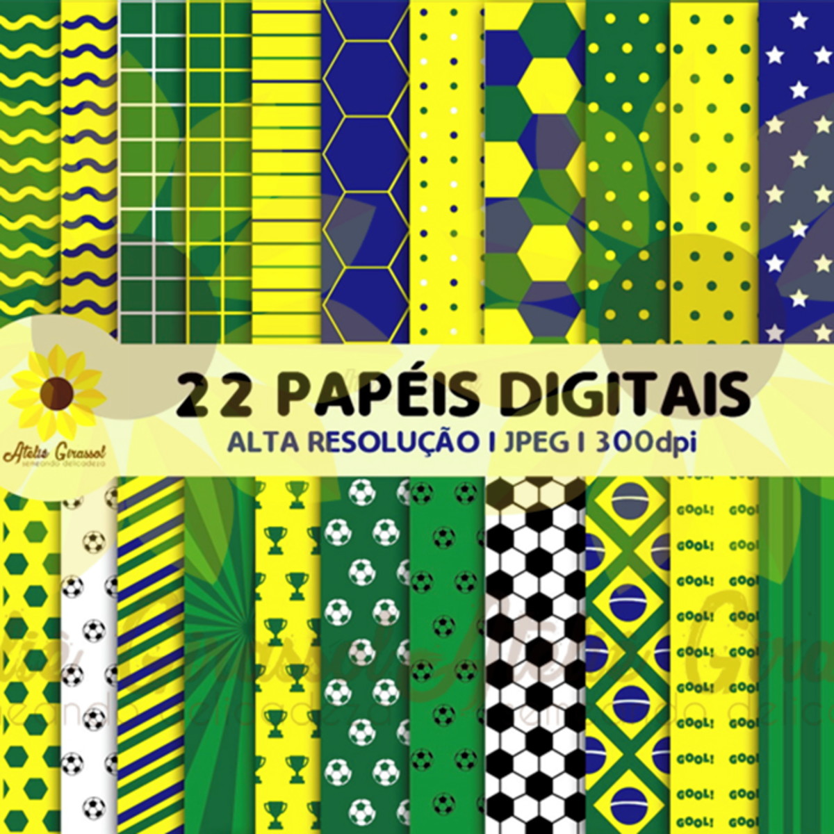 Kit Papel Digital Copa Do Mundo Futebol E Ganhe +3 Produtos