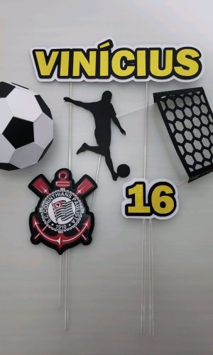 Arquivo de corte Digital - Kit Topo de Bolo Futebol