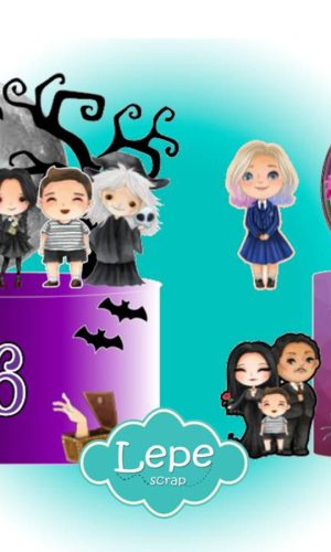 M152 - Topo de Bolo Wandinha Cute - Addams