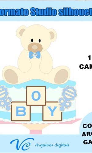 M267- ARQUIVO TOPO DE BOLO URSINHO CHÁ DE BEBE