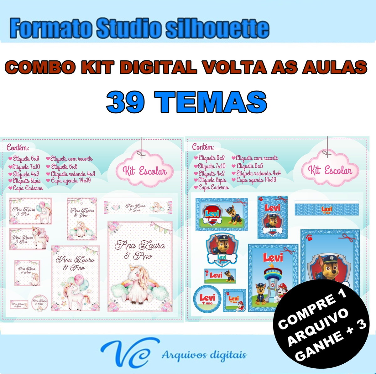 M602- COMBO Kit Volta às Aulas Completo -39 TEMAS