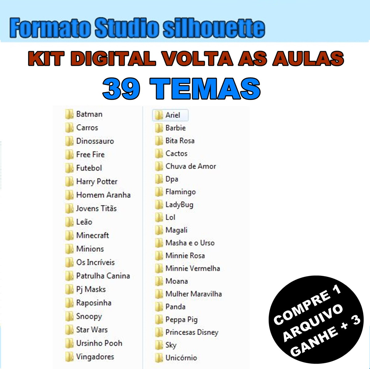 M602- COMBO Kit Volta às Aulas Completo -39 TEMAS - Imagem 3