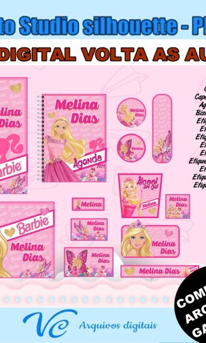 M609- Arquivo de corte Volta ás Aulas Barbie