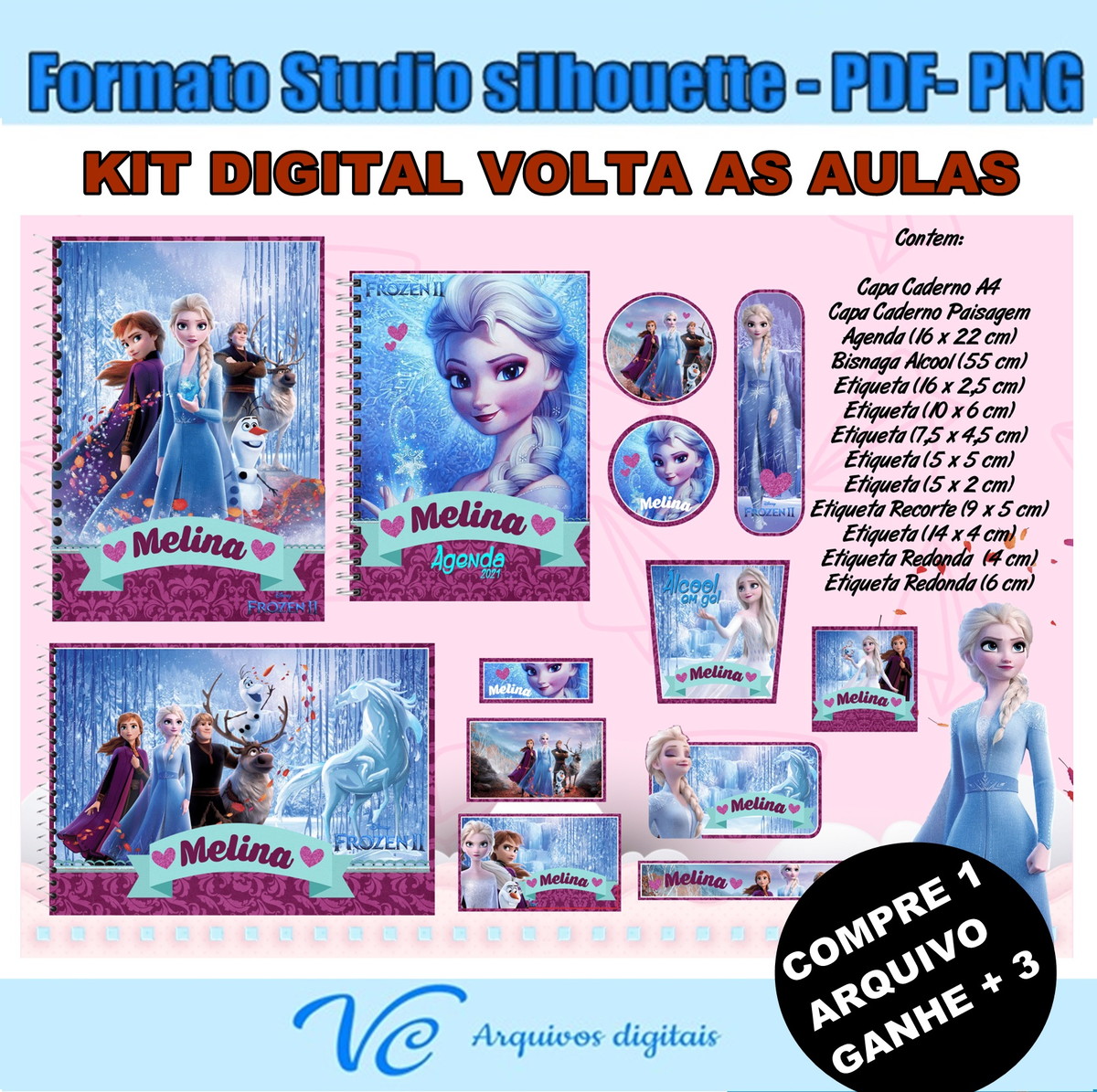 M613-Arquivo de corte Volta ás Aulas Frozen