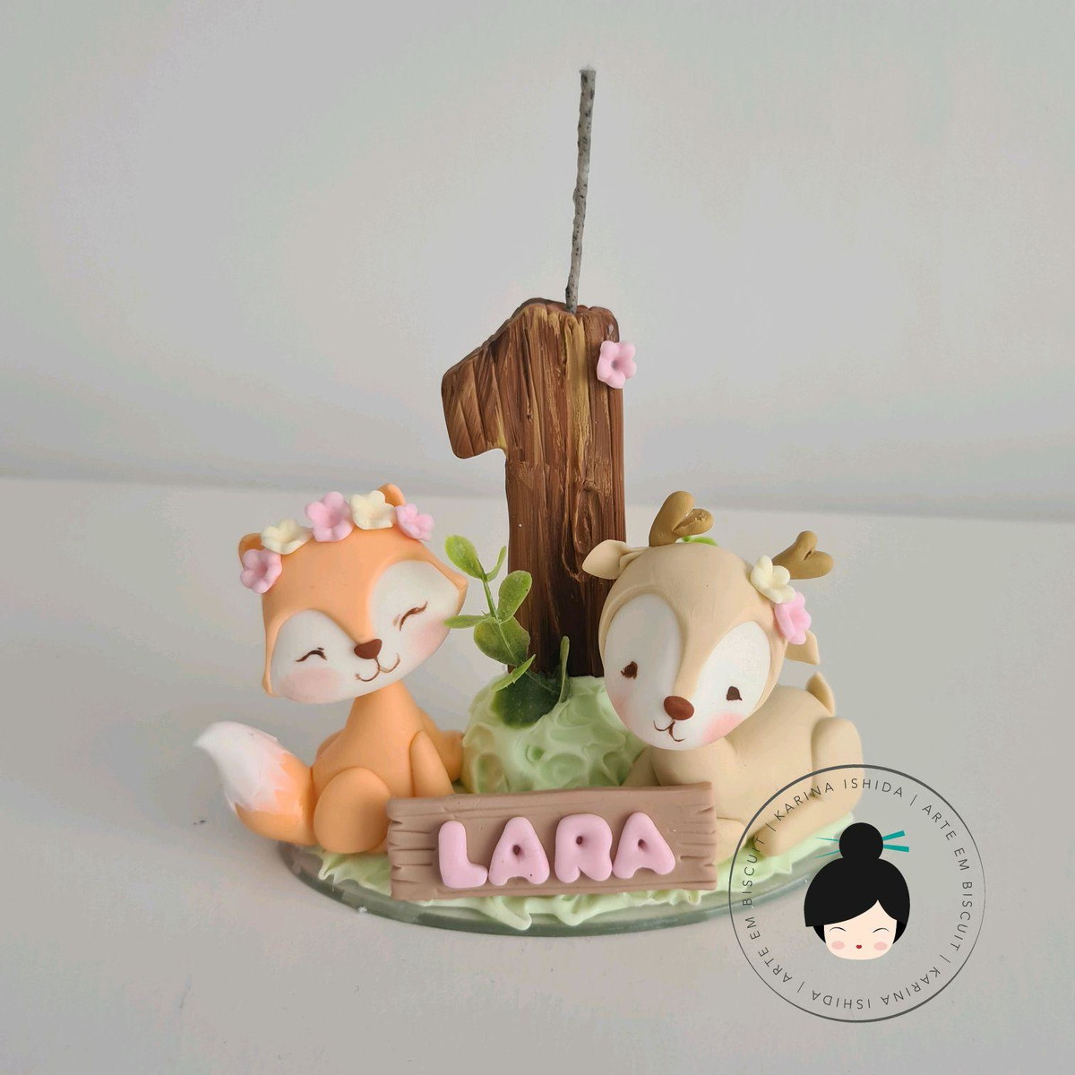 Mini Topo de Bolo- Animais Bosque